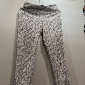 Zara Black and Gray Snakeskin Leggings